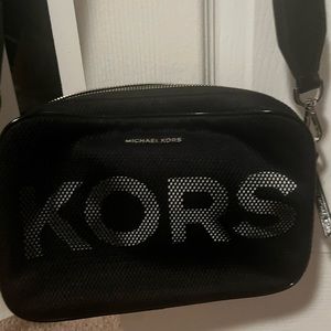 Michael Kors Mesh Crossbody w/ logo strap
